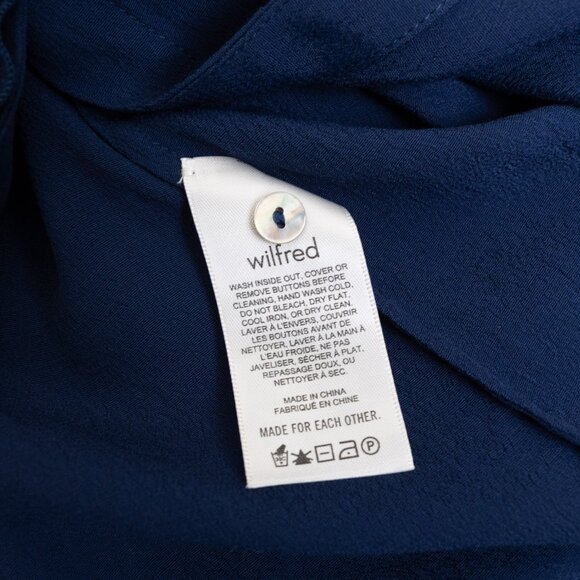 Aritzia Wilfred Heartthrob Dress Navy Blue Medium - Picture 13 of 13